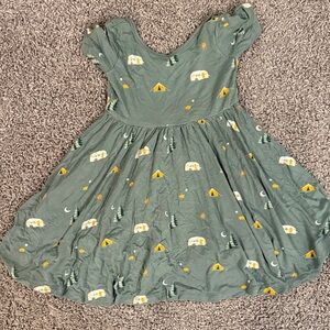 Kyte BABY Green Dress with Camping print